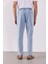 David Sky Blue Beli Lastikli Slim Fit Jogger Pantolon-Sky Blue 5