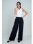 Kadın Yandan Fermuarlı Bol Paça Çakızlı Pantolon 2