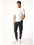 Regular Fit Beli Lastikli Teknik Pantolon-Lacivert 3