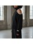 Modern Açık Omuz (Tek Omuz) Balıkçı Yaka Kadın Sweatshirt - Siyah Rengi 2