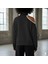 Modern Açık Omuz (Tek Omuz) Balıkçı Yaka Kadın Sweatshirt - Siyah Rengi 3