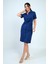 Kadın Ön Bağlamalı Cepli Önü Düğmeli Astarlı Kısa Lyocell Elbise 1