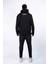 Erkek Regular Fit Kesim Detaylı Kapüşonlu Siyah Sweatshirt 7