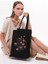 Çınar We Heart It Kanvas Çanta Siyah Renkli Desen 35x40 cm %100 Doğal Bez Malzeme 4
