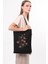 Çınar We Heart It Kanvas Çanta Siyah Renkli Desen 35x40 cm %100 Doğal Bez Malzeme 7