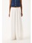 Beli Lastikli Yüksek Bel Palazzo Pantolon-Fildişi 5