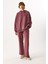 Geniş Paça Regular Fit Yıkamalı Jogging Pantolon-Bordo 1