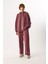 Geniş Paça Regular Fit Yıkamalı Jogging Pantolon-Bordo 3