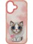 iPhone 17 Uyumlu 3D Göz Kedi Fiyonk Detaylı Gerçek Nakış Işlemeli Kabartmalı New Big Eyes Kılıf 1