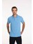 Teal Polo Yaka Erkek Tişört Mavi 2