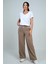 Kadın Beli Lastikli Bağcıklı Yandan Cepli Palazzo Pantolon 3