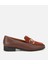 01AYH315420A414 KADIN Süet Deri Acı Kahverengi Tokalı Klasik Loafer 1