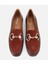 01AYH315420A414 KADIN Süet Deri Acı Kahverengi Tokalı Klasik Loafer 6