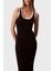 Fitilli Pamuklu Slim Fit Yuvarlak Yaka Midi Elbise LV047D301GUB1 Bayan Elbise LV047D301G Ub1 1