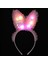 Kenarları Dantelli Pembe Pullu Payetli LED Işıklı Tavşan Kulak Taç 23X19 cm 1