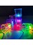 Renkli LED Parlayan Fiber Optik Glow Işıklı Bardak 5,5 x 5,5 cm 2