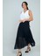 Kadın Yanları Kısa Astarlı Uzun Tül Etek 2