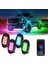Rgb Kaya Işıkları Uygulama Kontrolü Yanıp Sönen Müzik Modu Su Geçiren Tekerlek Iyi Işık 4 Pod (Yurt Dışından) 2