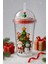 Renkli Pipetli Kupa Bardak Noel Çam Ağacı Altında Noel Baba ve Kardan Adam desenli Suluk 450ML 2768B 3