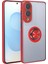 Samsung Galaxy S25 Edge Kılıf Montreal Yüzüklü Silikon Kapak - Kırmızı 1