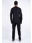 Erkek Regular Fit Uzun Kollu Baskılı Siyah Sweat 6