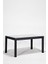 Rattan Antrasit Bahçe Masası 90x150 cm Güneş Işığına Dayanıklı Polipropilen 3