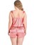 Arias Closet Büyük Beden Mercan Saten Babydoll Şort Takımı 2