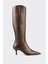 Kahve Deri Kadın Çizme 1