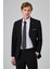 Erkek Siyah Poliviskon Basic Slim Fit Sivri Yaka Takım Elbise 1