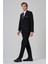 Erkek Siyah Poliviskon Basic Slim Fit Sivri Yaka Takım Elbise 2