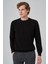 Erkek Siyah Basic Bisiklet Yaka Dynamic Fit Rahat Kesim Triko 3