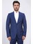Slim Fit Mono Yaka Mavi Takım Elbise 2