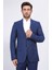 Slim Fit Mono Yaka Mavi Takım Elbise 3