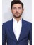 Slim Fit Mono Yaka Mavi Takım Elbise 5
