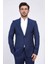 Slim Fit Mono Yaka Mavi Takım Elbise 6