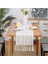 Masa Runner 2pack 13 x 78 Inç Keten Boho Masa Koşucu, Örgülü Çizgili Sehpa Runner Yemek Partisi Tatil (Yurt Dışından) 2