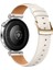 Huawei Watch Gt6 41MM Ile Uyumlu Starlight Gold Metal Tokalı Deri Zarif Şık Kordon 2