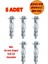 Çelik Alçıpan Boşluk Dübel Tuğla Paraşüt Duvar Bims Tuğla 4X38 Metal 5 Adet Dübel 1