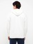 Xsıde Beyaz Uzun Kollu Baskılı Erkek Kalın Hoodie 5