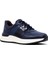 Erkek Lacivert Bağcıklı Kalın Tabanlı Deri Casual Sneaker 25WFD600614 6