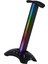 Rgb Kulaklık Stand Alma Ritim Ortam Işığı 2xusb2.0 Masaüstü Kulaklık Tutucu Ev/ofis Siyah (Yurt Dışından) 2