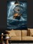Fırtınalı Denizde Tehlikeli Yüzen Gemi Dekoratif Kanvas - Mdf Ahşap Tablo 3