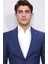 Slim Fit Mono Yaka Koyu Mavi Takım Elbise 6