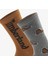 Hampshire 2 Pack Boot Print Crew Unisex Gri Çorap.- 2