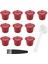 Nespresso Için 10 Adet Yeniden Kullanılabilir Doldurulabilir Kahve Kapsül Filtresi Kaşık Fırçalı Mutfak Aksesuarları Kahve Filtresi Kırmızı (Yurt Dışından) 1