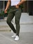 Erkek Jeans Slim Fit Likralı Denim Haki Kot Pantolon 1