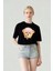 Teddy Kadın Siyah Aktif Regular Fit T-Shirt V5BI09I3Z14-JBLK 1