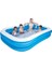 Jumbo Aile Boy Dikdörtgen Şişme Havuz 211 x 132 x 46 cm Dayanıklı Vinil Malzeme 3