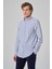 Erkek Lacivert Slim Fit Düğmeli Yaka Gömlek 4