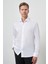 Erkek Beyaz Pamuk Trend Slim Fit Dar Kesim Non Iron Gömlek 3